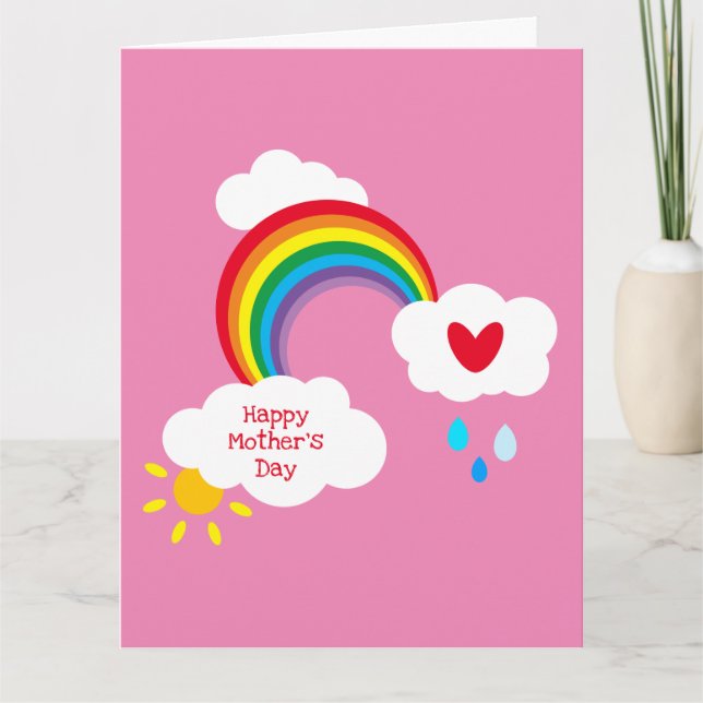 Personalisierte Rainbow-Wetterkarte der Mutter Karte (Vorderseite)