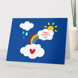 Personalisierte Rainbow-Wetterkarte der Mutter Karte