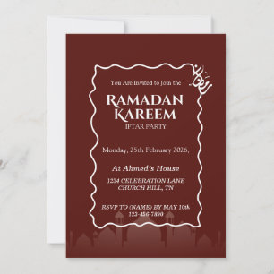 Personalisierte Ramadan Kareem Iftar-Einladung Einladung