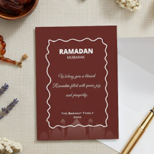 Personalisierte Ramadan Mubarak-Grußkarte Mitteilungskarte
