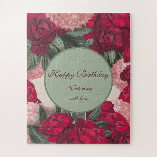 Personalisierte Rätsel Geburtstag. Wunderbare Pfen Puzzle (Vertikal)