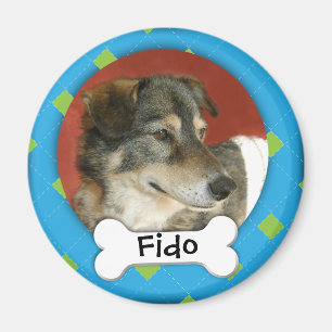 Personalisierte Raute Hund Foto Magnet