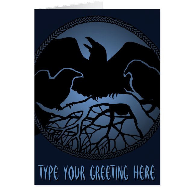 Personalisierte Raven Cards Cool Crow Art Cards (Vorne)