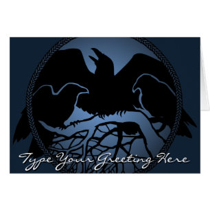 Personalisierte Raven Cards Cool Crow Art Cards