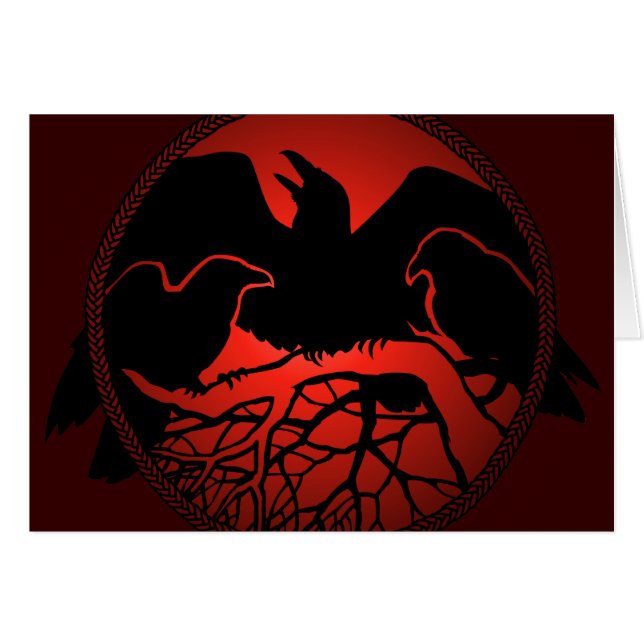 Personalisierte Raven Cards Cool Crow Art Cards (Vorderseite (Horizontal))