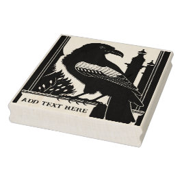 Personalisierte Raven Wood Art Briefmarke Gummistempel
