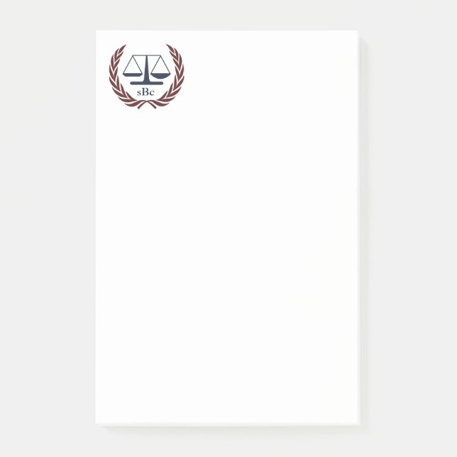 Personalisierte Rechtsanwalt-Geschenke Post-it Klebezettel (Vorderseite)