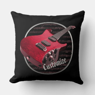 Personalisierte Red Electric Gitarre Kissen