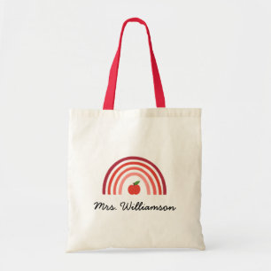 Personalisierte Regenbogen-Lehrertasche Tragetasche