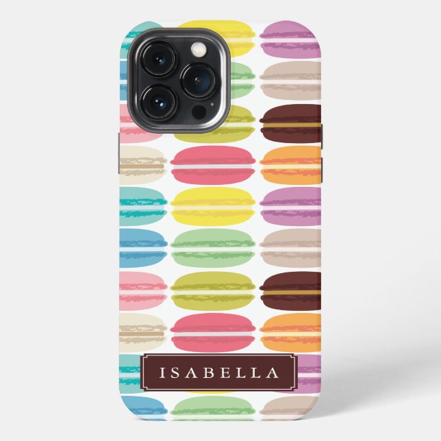 Personalisierte Regenbogen-Macarons iPhone Hülle (Rückseite)