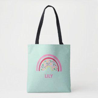 Personalisierte Regenbogen-Tasche für Kinder Mädch