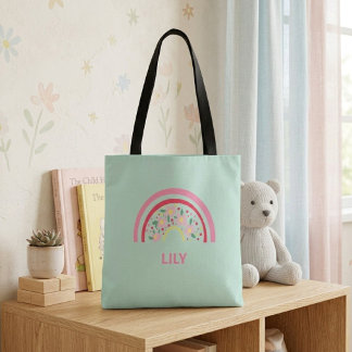 Personalisierte Regenbogen-Tasche für Kinder Mädch
