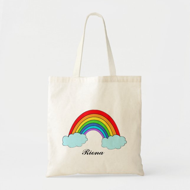 Personalisierte Regenbogen-Tasche mit individuelle Tragetasche (Vorne)