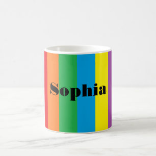 Personalisierte Regenbogen-Tasse Kaffeetasse