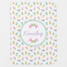 Personalisierte Regenbogen-Tulpe-Decke