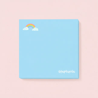 Personalisierte Regenbogen- und Namens-Post-it-Not Post-it Klebezettel