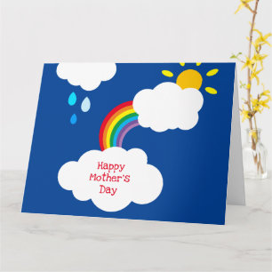 Personalisierte Regenbogen-Wetter-Muttertags-Karte Karte