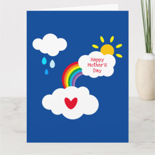 Personalisierte Regenbogen-Wetter-Muttertags-Karte Karte