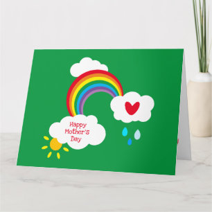Personalisierte Regenbogen-Wetter-Muttertags-Karte Karte