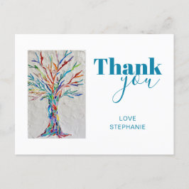 Personalisierte Regenbogenbaume Vielen Dank Postkarte