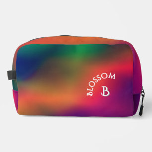 Personalisierte Regenbogenblüte Waschbeutel