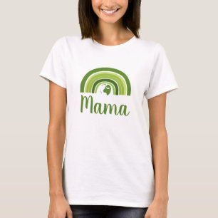 Personalisierte Regenbogenerde Mama T-Shirt
