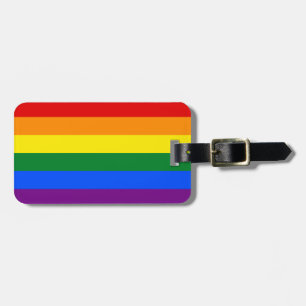 Personalisierte Regenbogenflagge Gepäckanhänger