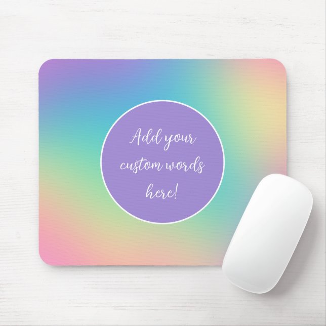 Personalisierte Regenbogenglanz Mousepad (Mit Mouse)