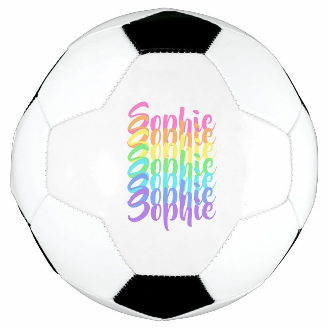 Personalisierte Regenbogennamen Fußball-Ball Fußball (Vorderseite)