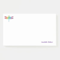 Personalisierte Regenbogenwatercolor-Libelle