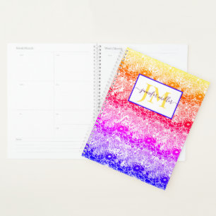 Personalisierte Regenbogenwelle Planer