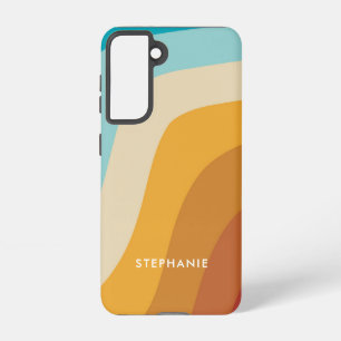 Personalisierte Regenbogenwellen Samsung Galaxy Hülle