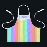 Personalisierte Regenbogenwolke farbenfroh Schürze<br><div class="desc">Regenbogenstreifen und Wolken personalisierten Kinder Schürze.</div>