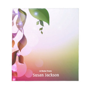 Personalisierte reiche Rose farbenfrohe Magie Notizblock