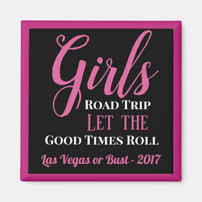 Personalisierte Reise durch die Girl's Road Magnet (Vorne)