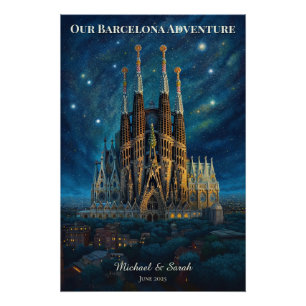 Personalisierte Reise nach Barcelona   Sagrada Fam Poster