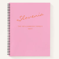 Personalisierte Reise Rosa Orange Reisejournal