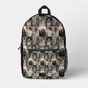 Personalisierte Reisetasche mit 8 Fotos Collage Bedruckter Rucksack