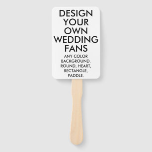 Personalisierte REKTANGLE WEISSE WEDDFANS Fächer