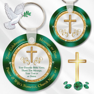 Personalisierte, religiöse Gastgeschenke für Erwac Schlüsselanhänger