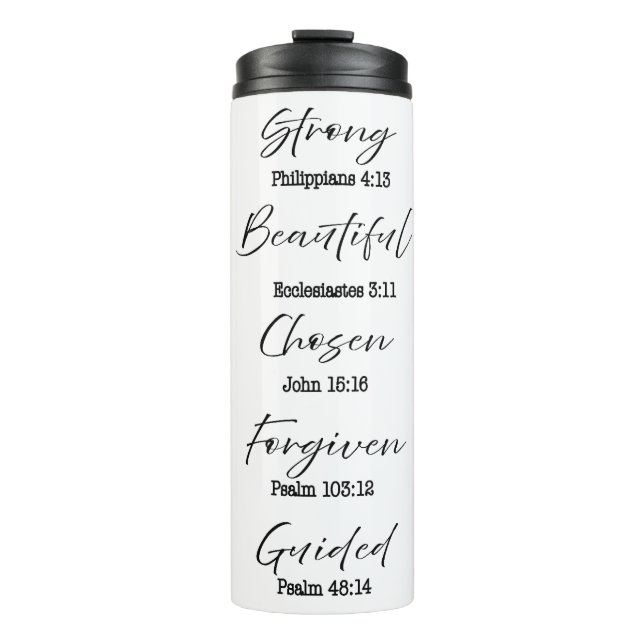 Personalisierte religiöse Zitate Thermosbecher (Vorderseite)