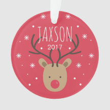 Personalisierte Ren-Weihnachtsverzierung