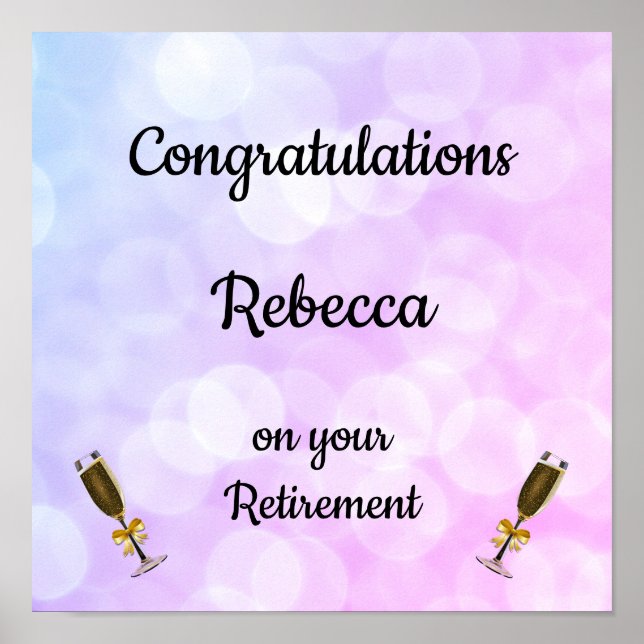 Personalisierte Rente Poster (Vorne)