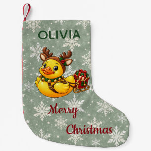 Personalisierte Rentier-Weihnachts-Gummiente Kleiner Weihnachtsstrumpf