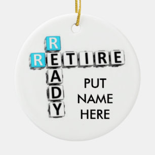 PERSONALISIERTE "RETIRES"-CHRISTMAS-ORNATION KERAMIKORNAMENT