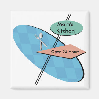 Personalisierte Retro-50er-Diner-Magnete Magnet
