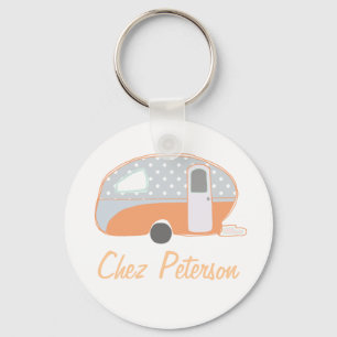 Personalisierte Retro-Art Wohnwagen Besitzer-Schlü Schlüsselanhänger