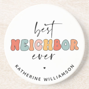 Personalisierte Retro Best Neighbour je Niedlich Getränkeuntersetzer
