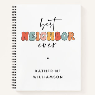 Personalisierte Retro Best Neighbour je Niedlich Notizbuch