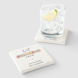 Personalisierte Retro Best Neighbour je Niedlich Steinuntersetzer